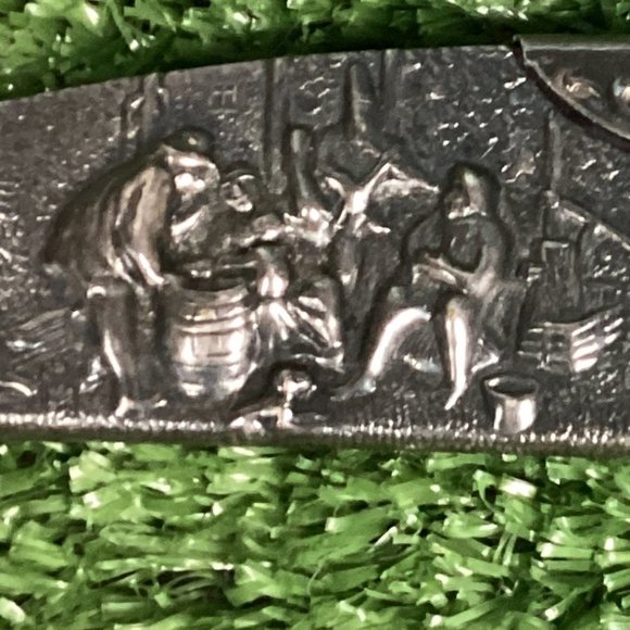 Antique Denmark Silverplate Compact Comb w/ Shell Case - Picture 10 of 14